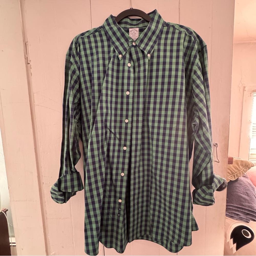 Green Checkered Men's Shirt